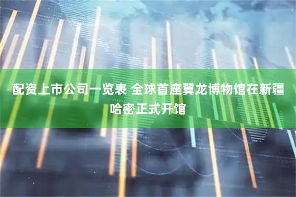 配资上市公司一览表 全球首座翼龙博物馆在新疆哈密正式开馆